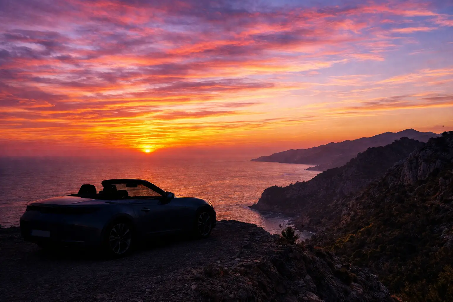 Percorso costiero da Malaga verso localita balneari